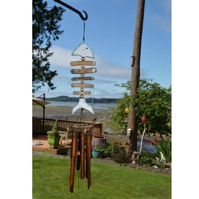 White Tail Bone Fish Bamboo Wind Chime
