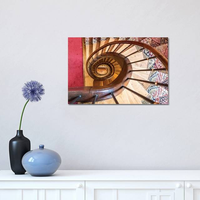 A Circular Staircase, Toulouse, France by Hollice Looney - Wrapped Canvas Photograph (30.48cm H x 45.72cm W x 1.905cm D)