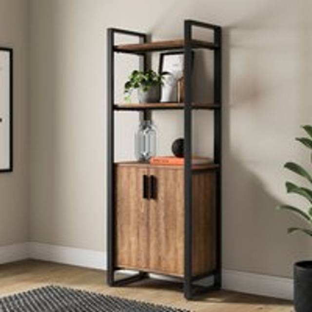 Freddie Bookcase, Oak Effect - Rustic Oak Effect