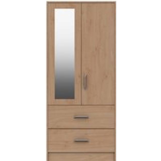 Florine Double 2 Drawer Wardrobe - Oak