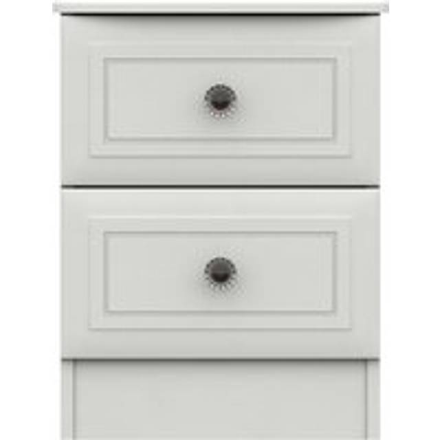 Portia 2 Drawer Bedside Table - White