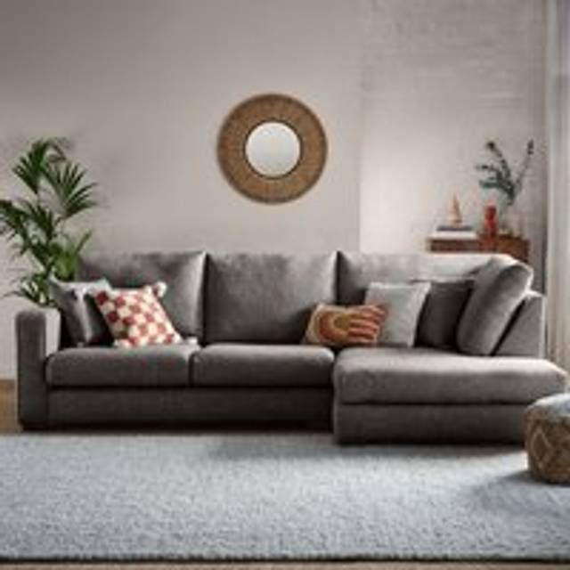 Carson Deep Sit Chunky Multi Weave Corner Sofa - Chunky Multi Weave Grey