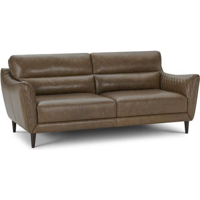 Houston Ice Leather Sofas - 3 Seater Sofa - Lucca Range - Oak Furnitureland