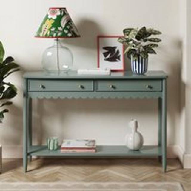 Remi Scalloped Console Table - Lilypad