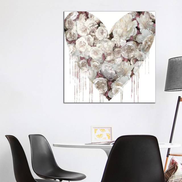 Big Hearted Flowers I by Lindsay Rodgers - Wrapped Canvas Art Prints (93.98 cm H x 93.98 cm W x 3.175 cm D)