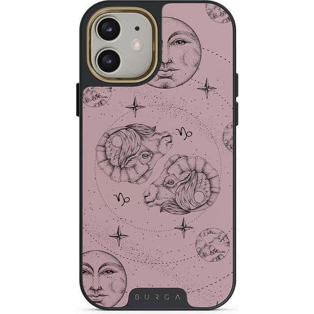 Capricorn - iPhone 12 Case, Elite Dark (MagSafe) / Gold / Pink