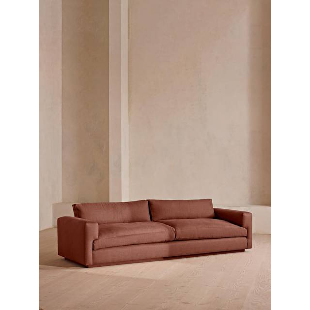 Mossley Four Seater Sofa, Linen, Sienna