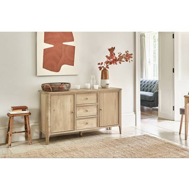 Light Natural Solid Oak Sideboards - Large Sideboard - Newton Range - Oak Furnitureland