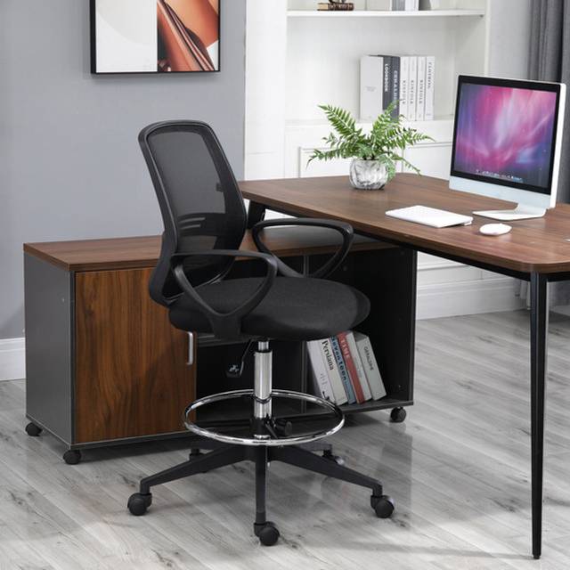 Vinsetto Adjustable Height Tall Office Chair - Black