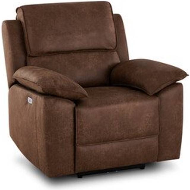 Ranch Dark Brown Fabric Sofas - Electric Reclining Armchair - Goodwood Range - Oak Furnitureland