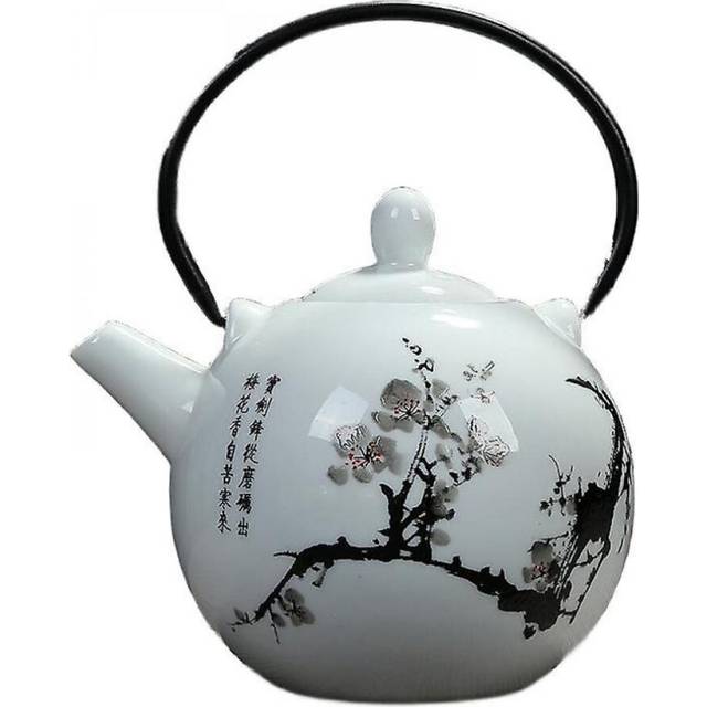 Japanese Large Capacity Ceramic Teapot Creative Blue And White Porcelain Retro Tea Pot Office Kung