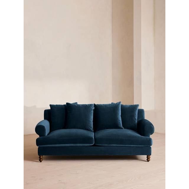 Audrey Two Seater Sofa, Velvet, Royal Blue