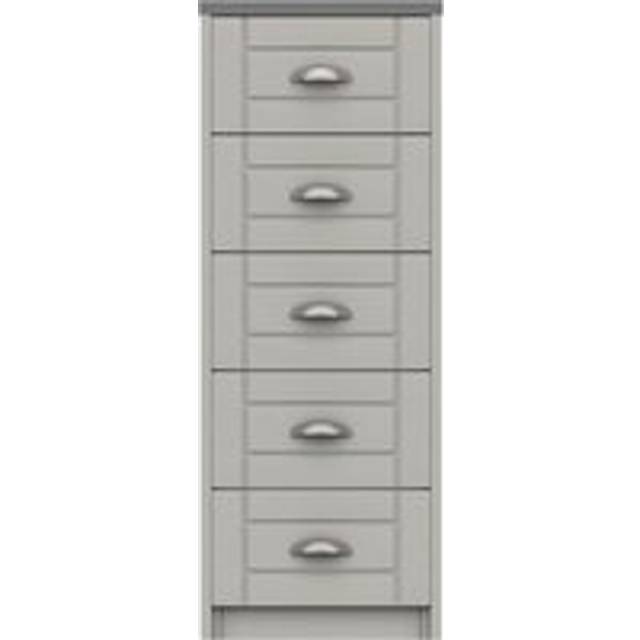 Darwin Tall 5 Drawer Chest - Grey