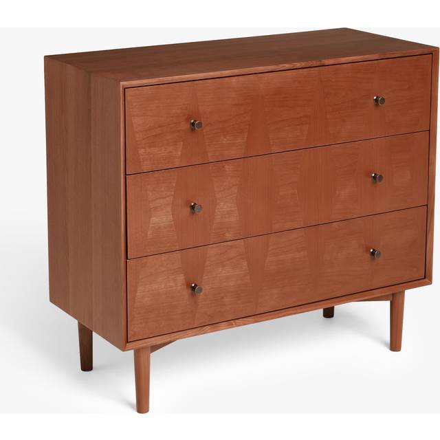 John Lewis Marquetry 3 Drawer Wood Chest, Natural