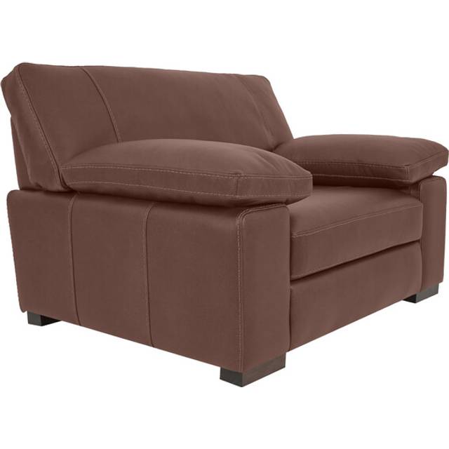 Caruso Whiskey Leather Sofas - Loveseat - Matera Range - Oak Furnitureland