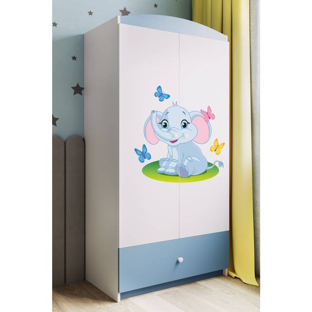 Cicero 2 Door Wardrobe - Blue (181.2cm H X 90cm W X 52cm D)