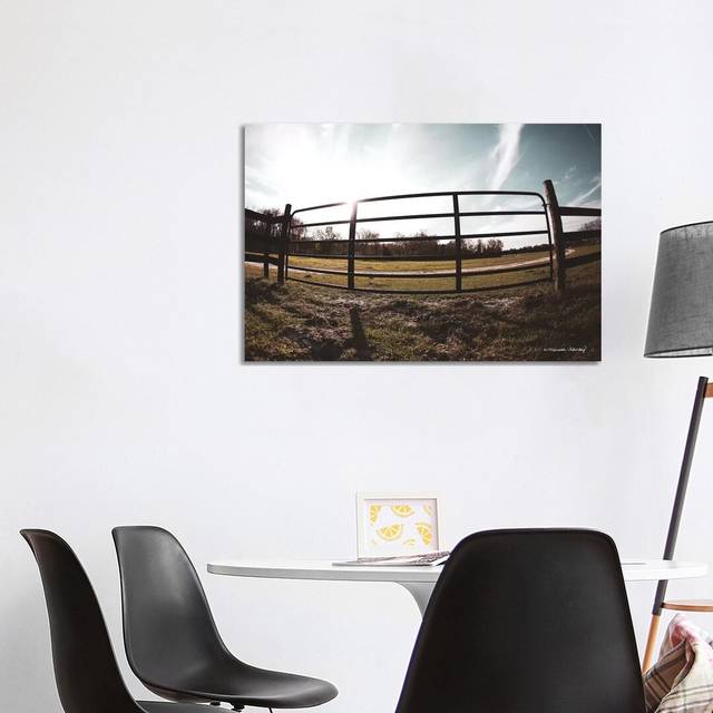 Farm Fence by Melissa Hanley - Wrapped Canvas Photograph (66.04cm H x 101.6cm W x 1.91cm D)
