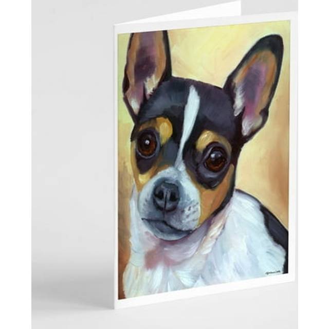 Chihuahua Black and Tan Greeting Cards and Envelopes Pack of 8