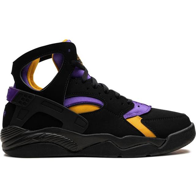 Nike Air Flight Huarache 'Lakers Away' FD0188-001 - Black/Varsity Purple/Del Sol