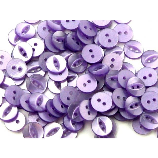 Round Fish Eye Buttons  Lilac - per pack of 100