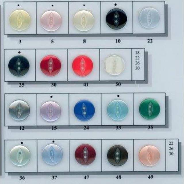 Round Fish Eye Buttons  Baby Pink - per pack of 100