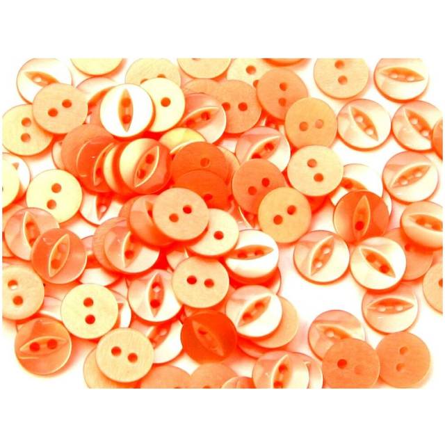 Round Fish Eye Buttons  Peach - per pack of 100