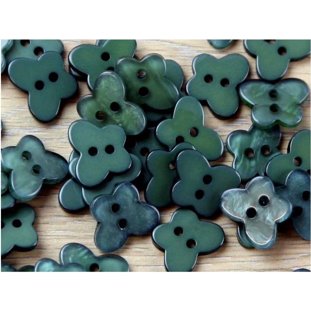 Trimits Pearlised Butterfly Buttons Teal