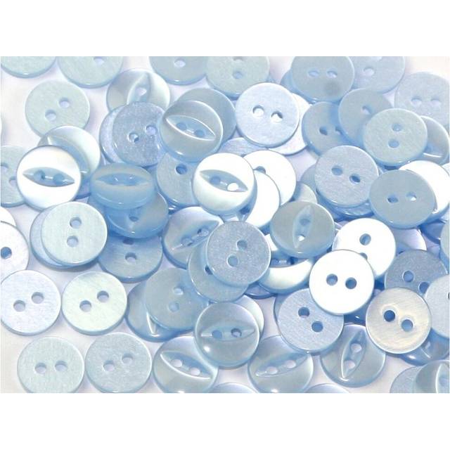 Round Fish Eye Buttons  Sky Blue - per pack of 100