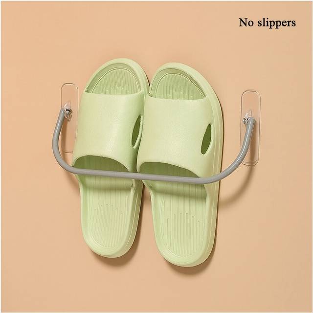 (a-grey) Wall Mounted Shoe Rack Foldable Shoes Hanger Slippers Drain Storage Rack Shelf Shoe Hanging Holder Bathroom Organizer