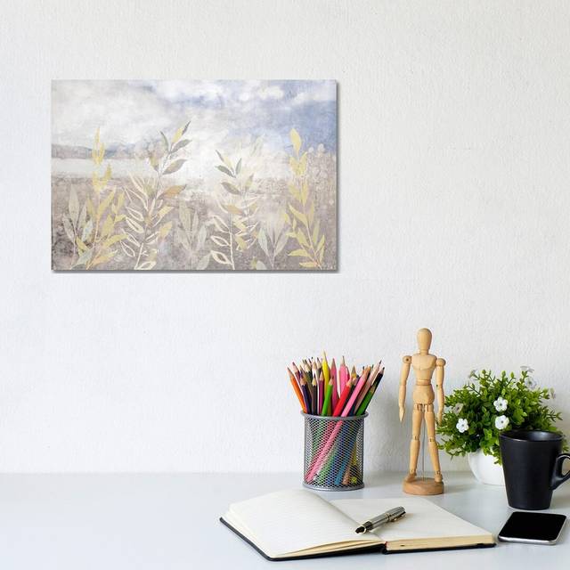 Wheat Field Botanical by Bluebird Barn - Painting on Canvas - Wrapped Canvas (20.32 cm H x 30.48 cm W)