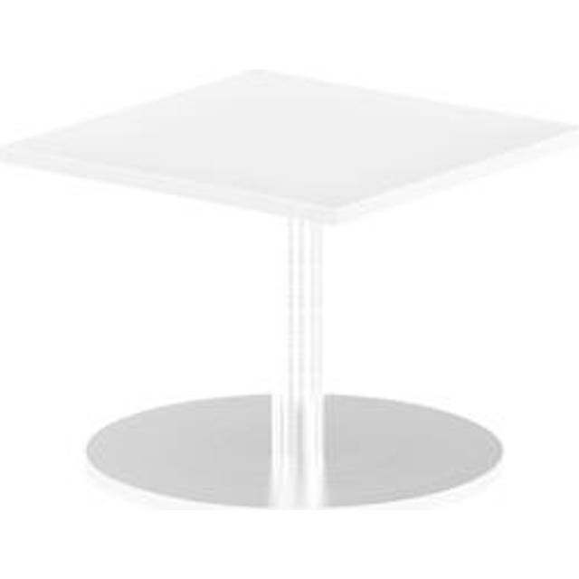 Italia 600mm Poseur Square Table White Top 475mm High Leg