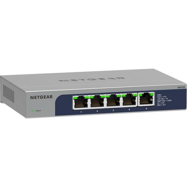 NETGEAR MS105-100EUS network switch Unmanaged 2.5G Ethernet (100/1000/2500) Power over Ethernet (PoE) 1U