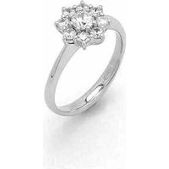 Ponte Vecchio Eternity 18ct White Gold 0.64ct Diamond Floral Cluster Ring - White Gold