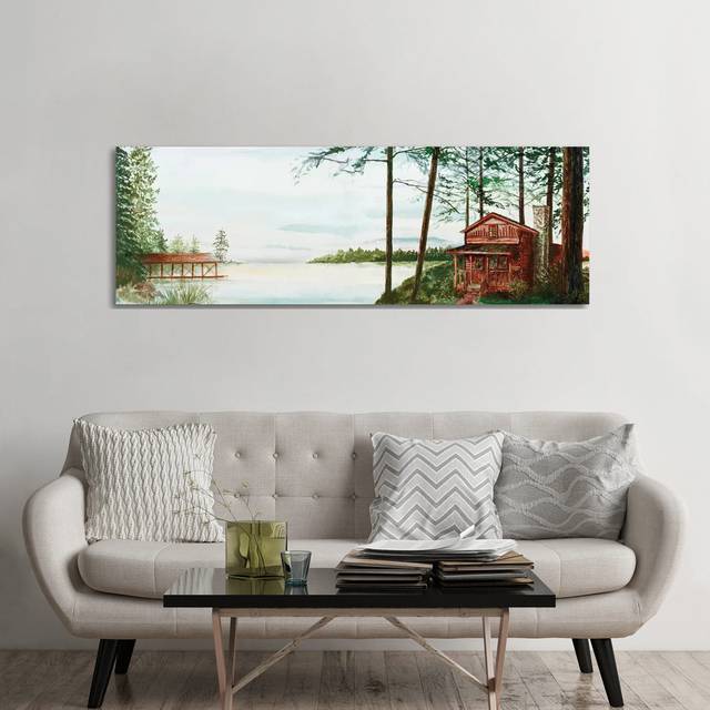 Into the Woods by Linda Baliko - Wrapped Canvas Panoramic Painting (60.96cm H x 182.88cm W x 3.81cm D)