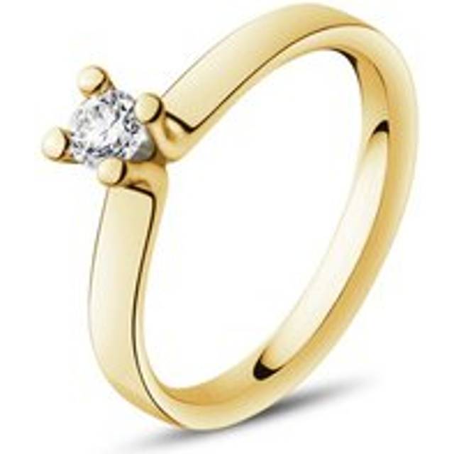 Georg Jensen Magic 18ct Yellow Gold Diamond Solitaire Ring - 54