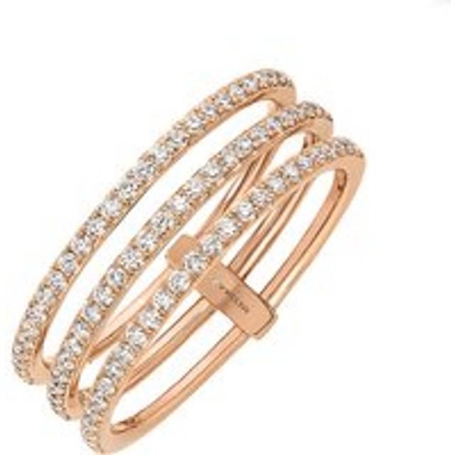 Messika Gatsby 18ct Rose Gold 0.41ct Diamond Three Row Ring - M
