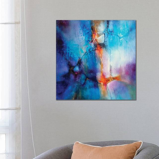 Swans by Vlada Koval - Painting on Canvas - Wrapped Canvas (66.04 cm H x 66.04 cm W x 3.175 cm D)