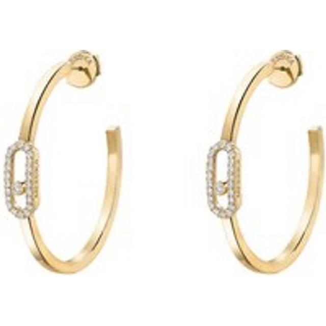 Messika Move Uno 18ct Yellow Gold Diamond Small Hoop Earrings