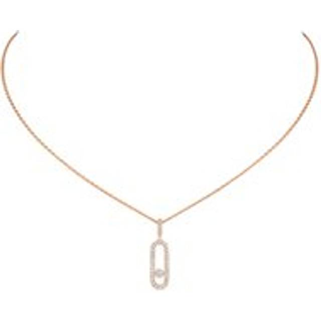 Messika Move Uno Pave 18ct Rose Gold Diamond Necklace