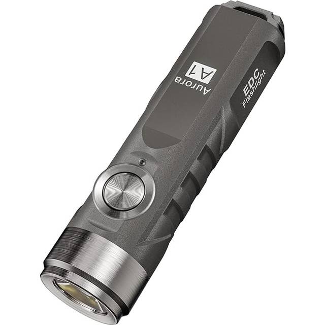 A1 LED Torch, 650 Lumen Small Keyring Torch Rechargeable, Five Modes Water Resistant EDC Mini Pocket Torch for Everyday Carry, Camping, Hiking,