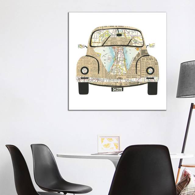Vw Bug by - Wrapped Canvas Graphic Art (93.98 cm H x 93.98 cm W x 1.91 cm D)