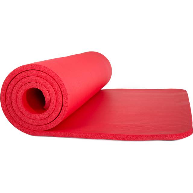 Foam Sleep Pad - 0.50in Thick Non-Slip  Lightweight  Waterproof Camping Mat with Carry Handle for Cots  Hiking or Sleepovers by Wakeman Outdoors (Red)