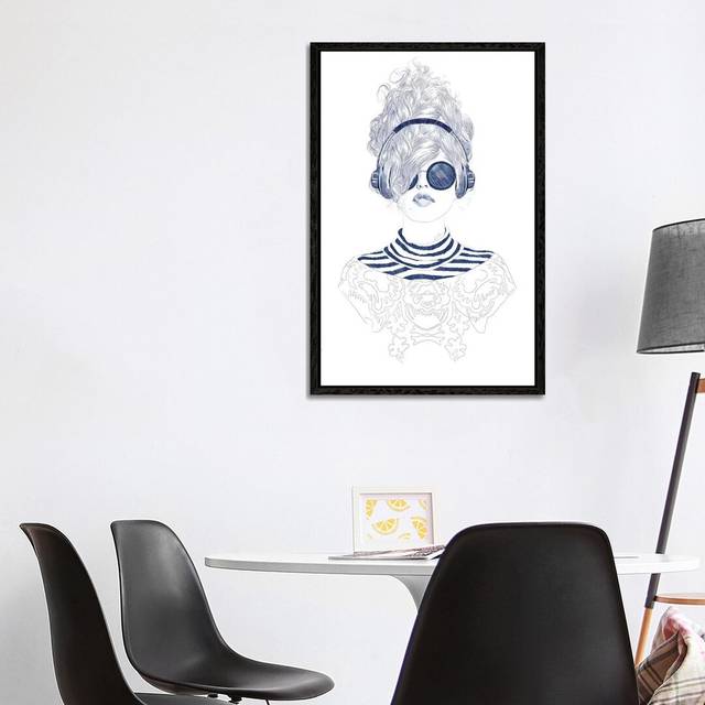 Groove Baby by Jenny Rome - Painting Print on Canvas - Black Framed (101.6 cm H x 66.04 cm W)