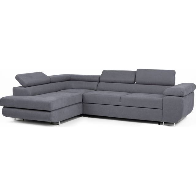 Flavius Corner Sofa Bed - Graphite (90cm H X 280cm W X 202cm D)