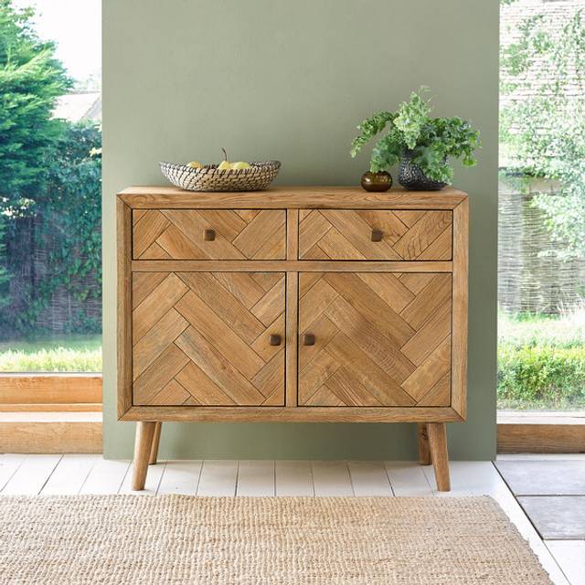 Brushed & Glazed Solid Oak Sideboards - Small Sideboard - Parquet Range - Oak Furnitureland