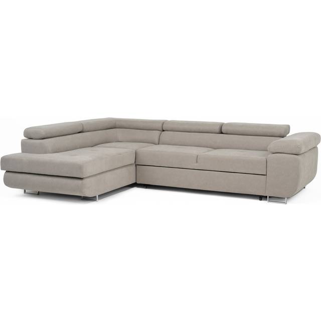 Flavius Corner Sofa Bed - Cream (90cm H X 280cm W X 202cm D)