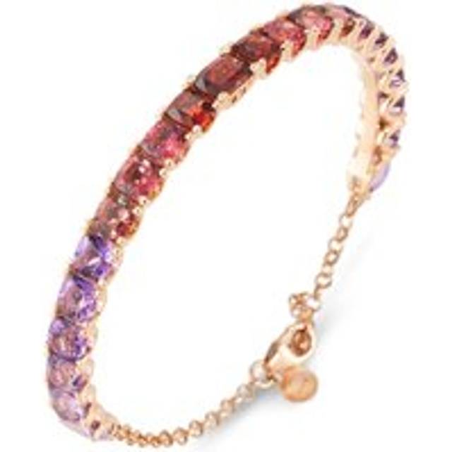 Ponte Vecchio Iris 18ct Rose Gold Garnet Tourmaline Amethyst Diamond Bracelet