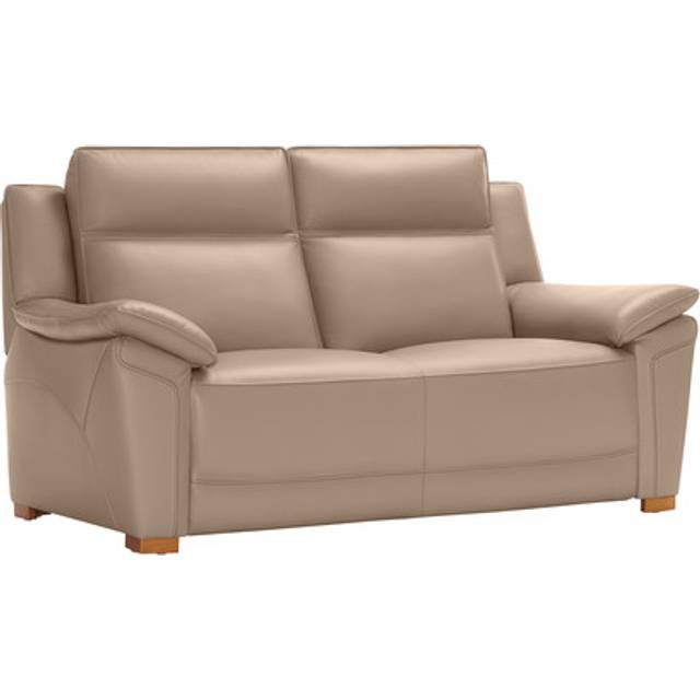 Pink Leather Sofas - 2 Seater Sofa - Dune Range - Oak Furnitureland