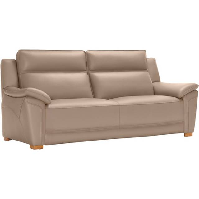 Pink Leather Sofas - 3 Seater Sofa - Dune Range - Oak Furnitureland