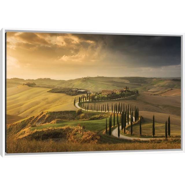 Tuscany by Daniel Kordan - Photograph Print on Canvas - White Framed (152.5 cm H x 101.5 cm W)